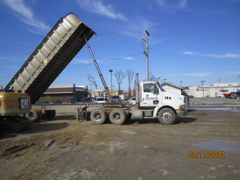 Materials Yard With Tandem Trailer