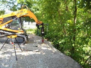 Earth Services Benton, IL - Skid Steer-Mounted Drill Rig